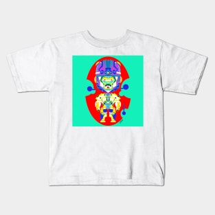 green sea sisimite ecopop ape gorilla art in kaiju mecha robot suit Kids T-Shirt